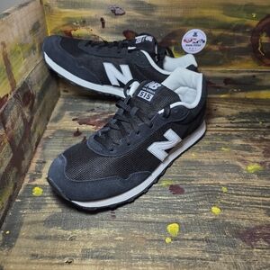 New Balance 515 ML515BLK‎ Black White Suede Mesh Sneakers Men’s Size US 11,12,13
